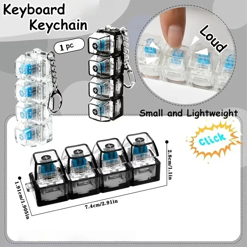 LED 키보드 키체인 피젯 토이/크리스탈* 클리커 감각 - Party Games For Adults And Kids 리뷰 및 가격